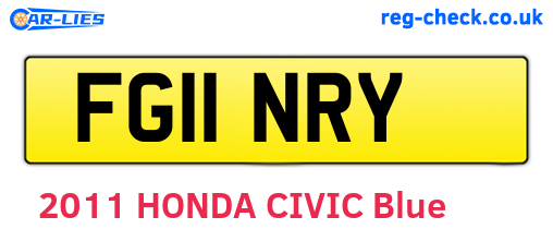 FG11NRY are the vehicle registration plates.
