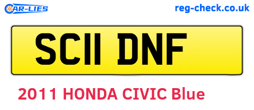 SC11DNF are the vehicle registration plates.