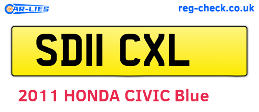 SD11CXL are the vehicle registration plates.