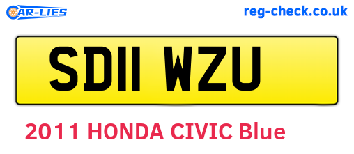 SD11WZU are the vehicle registration plates.
