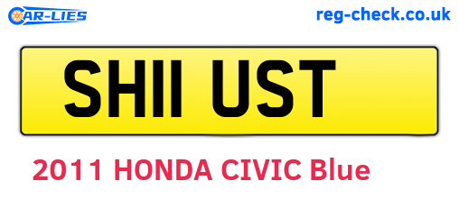 SH11UST are the vehicle registration plates.