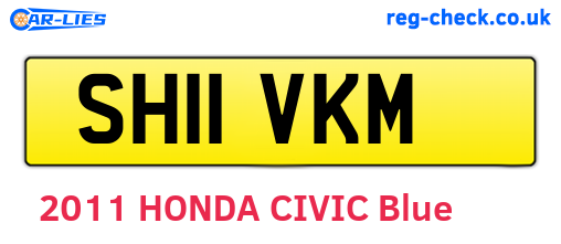 SH11VKM are the vehicle registration plates.