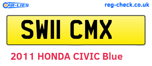 SW11CMX are the vehicle registration plates.