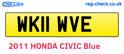 WK11WVE are the vehicle registration plates.