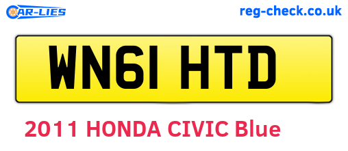 WN61HTD are the vehicle registration plates.