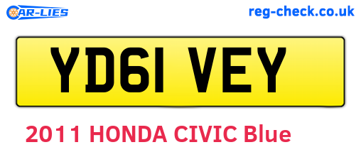 YD61VEY are the vehicle registration plates.
