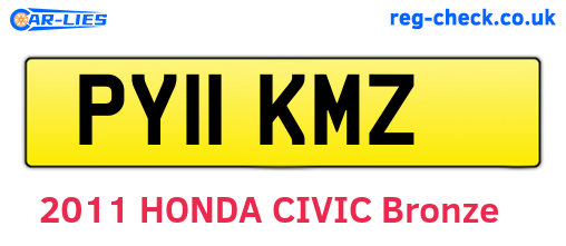 PY11KMZ are the vehicle registration plates.