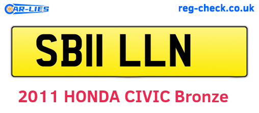 SB11LLN are the vehicle registration plates.