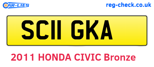 SC11GKA are the vehicle registration plates.