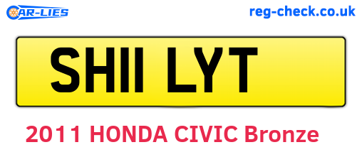 SH11LYT are the vehicle registration plates.