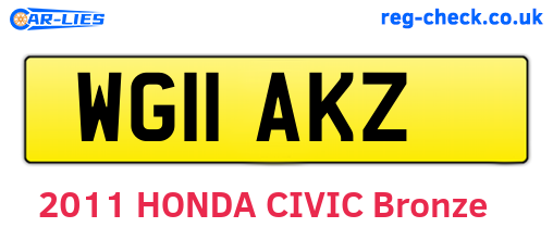 WG11AKZ are the vehicle registration plates.