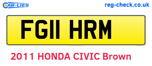 FG11HRM are the vehicle registration plates.