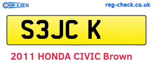 S3JCK are the vehicle registration plates.