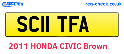 SC11TFA are the vehicle registration plates.