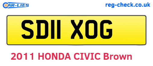 SD11XOG are the vehicle registration plates.