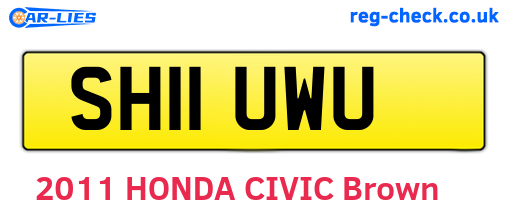 SH11UWU are the vehicle registration plates.