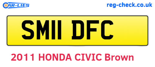 SM11DFC are the vehicle registration plates.
