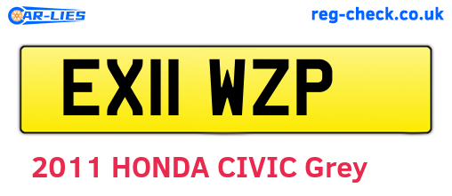 EX11WZP are the vehicle registration plates.