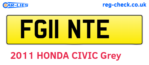 FG11NTE are the vehicle registration plates.