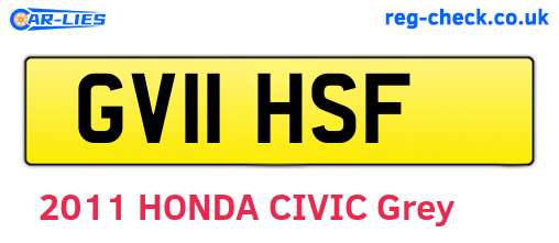 GV11HSF are the vehicle registration plates.