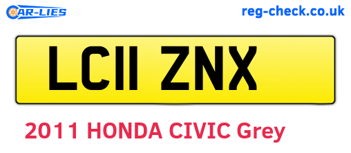 LC11ZNX are the vehicle registration plates.