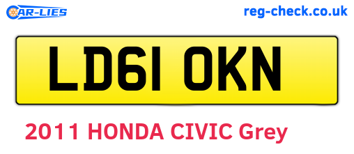 LD61OKN are the vehicle registration plates.