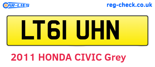 LT61UHN are the vehicle registration plates.