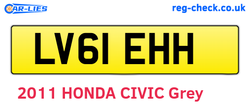 LV61EHH are the vehicle registration plates.