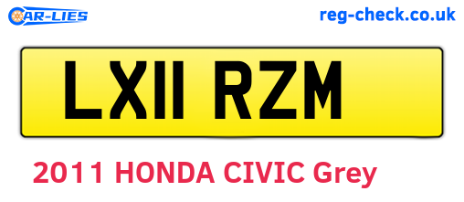 LX11RZM are the vehicle registration plates.