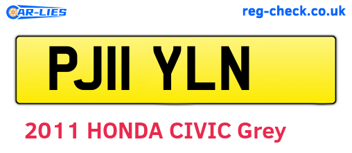 PJ11YLN are the vehicle registration plates.