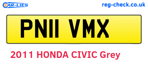 PN11VMX are the vehicle registration plates.