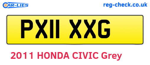 PX11XXG are the vehicle registration plates.