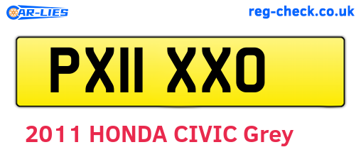 PX11XXO are the vehicle registration plates.