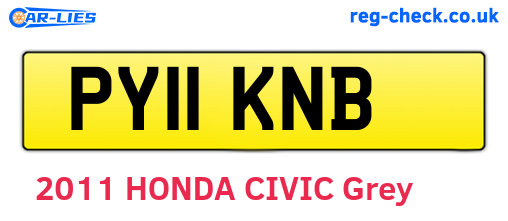 PY11KNB are the vehicle registration plates.