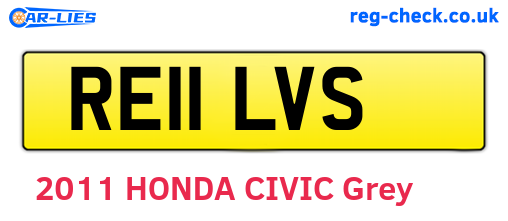 RE11LVS are the vehicle registration plates.