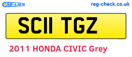 SC11TGZ are the vehicle registration plates.