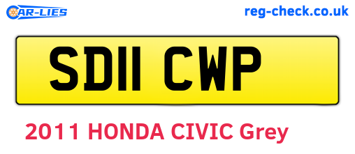 SD11CWP are the vehicle registration plates.