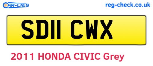 SD11CWX are the vehicle registration plates.