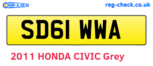 SD61WWA are the vehicle registration plates.