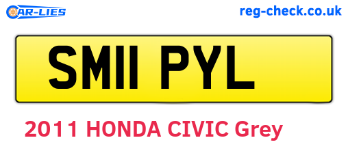 SM11PYL are the vehicle registration plates.