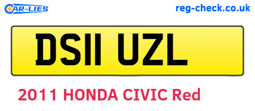DS11UZL are the vehicle registration plates.