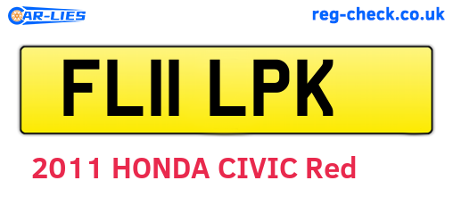 FL11LPK are the vehicle registration plates.