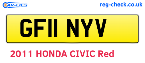 GF11NYV are the vehicle registration plates.