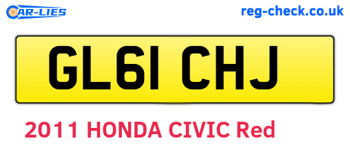 GL61CHJ are the vehicle registration plates.