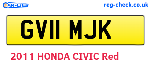 GV11MJK are the vehicle registration plates.