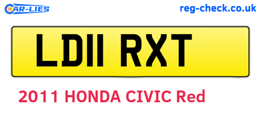LD11RXT are the vehicle registration plates.