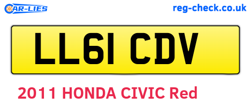 LL61CDV are the vehicle registration plates.
