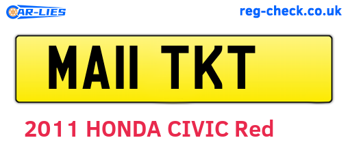 MA11TKT are the vehicle registration plates.