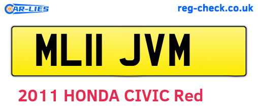 ML11JVM are the vehicle registration plates.