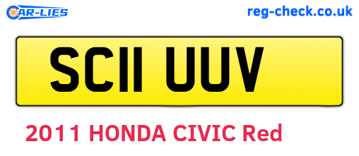 SC11UUV are the vehicle registration plates.